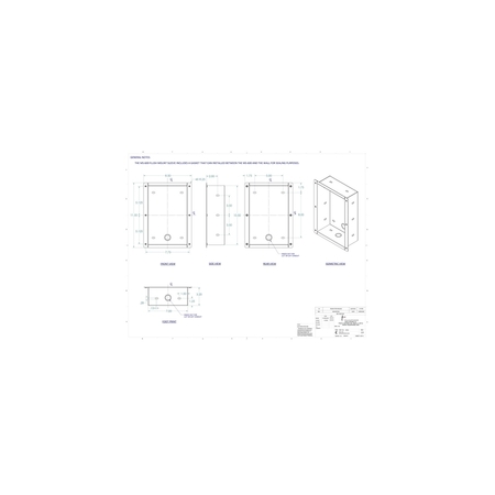 TALKAPHONE MOUNTING SLEEVE FOR 400/500, (2015 AND NEWER) AND 600, CALL STATIONS MS-600